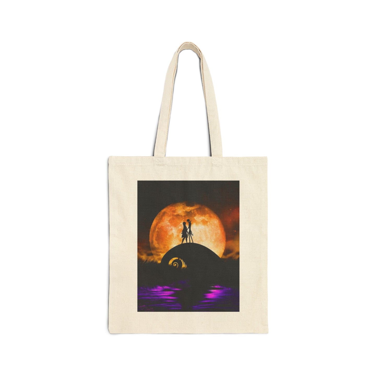Jack and Sally Cotton Canvas Tote Bag