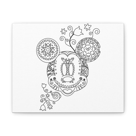 Paint Your Own Mickey Mouse Día de los Muertos Canvas