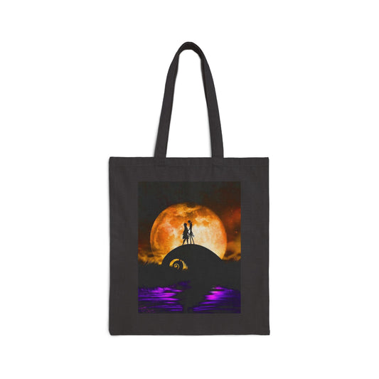 Jack and Sally Cotton Canvas Tote Bag