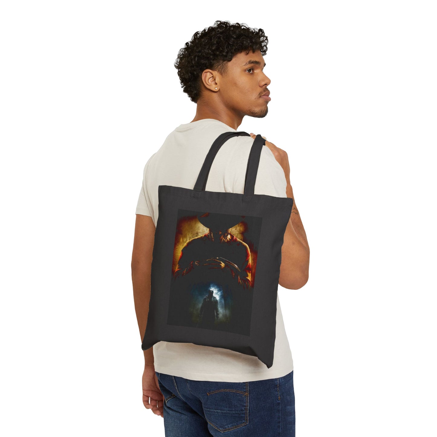 Freddy & Jason Horror Movie Icon Tote Bag