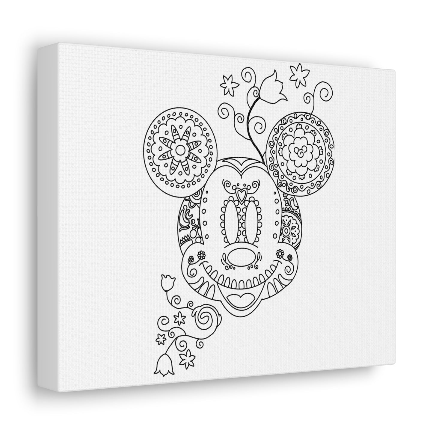 Paint Your Own Mickey Mouse Día de los Muertos Canvas